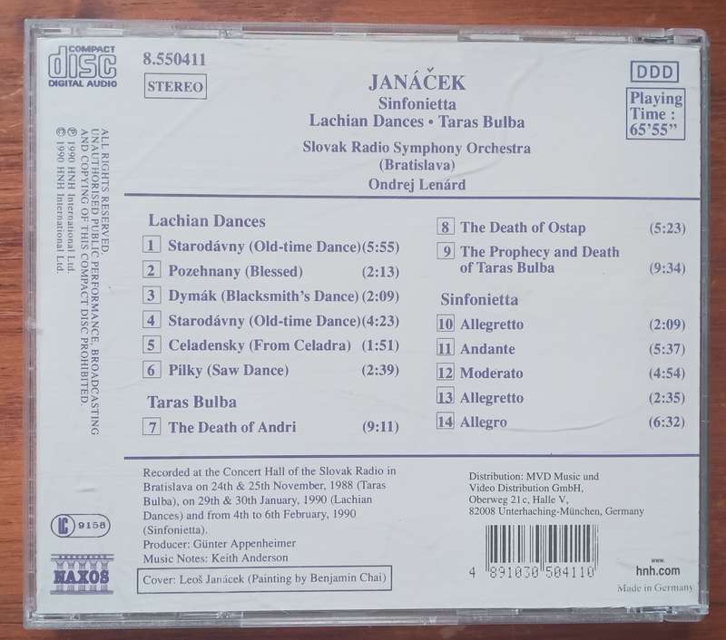 Janacek: Sinfonietta, Lachian Dances, Taras Bulba