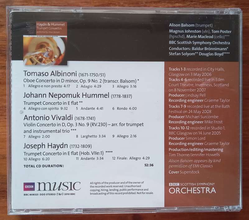 Haydn & Hummel: Trumpet Concertos (Balsom)