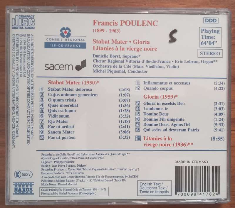 Poulenc: Gloria & Stabat Mater