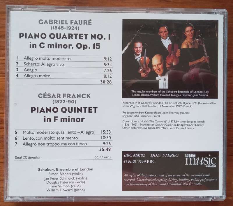 Faure, Franck: Chamber Music