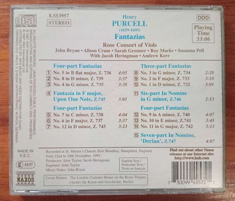 Purcell: Fantazias