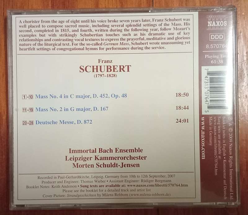 Schubert: Masses Nos. 2 & 4, Deutsche Messe
