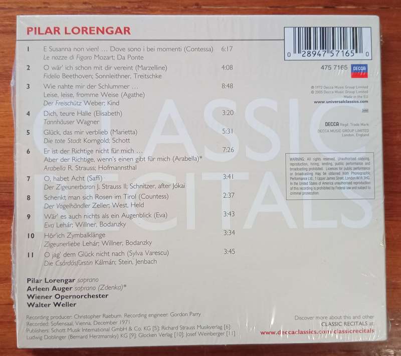 Pilar Lorengar: Prima Donna in Vienna (Sealed)