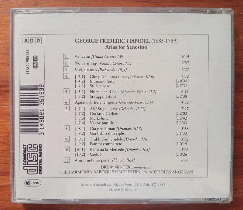 Handel: Arias for Senesino