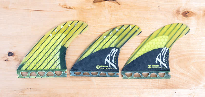 Kinetik Racing Phase 3 Futures P3 Thruster Surfboard Fins - Size Small