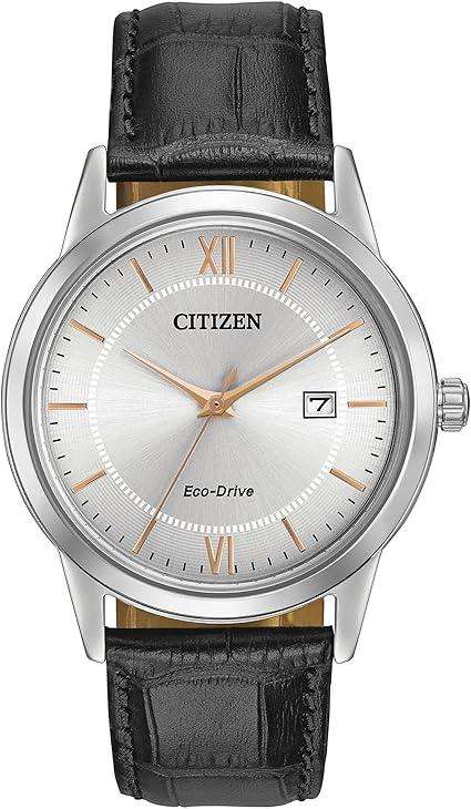 *Like New* Men's Citizen Corso Classic Eco-Drive Watch Leather Strap AW1236-03A