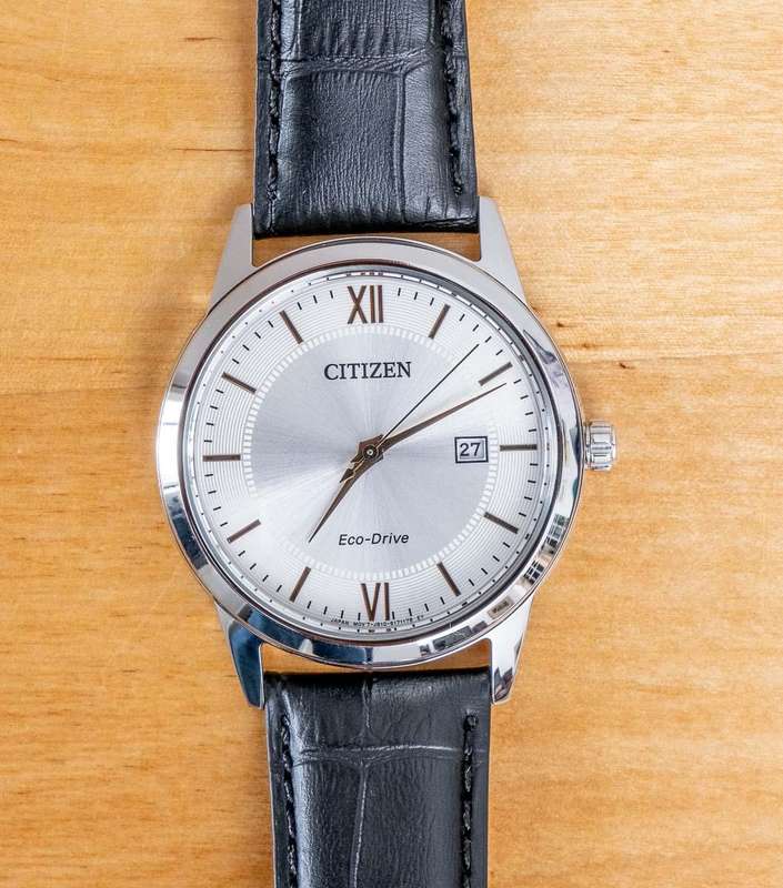 *Like New* Men's Citizen Corso Classic Eco-Drive Watch Leather Strap AW1236-03A
