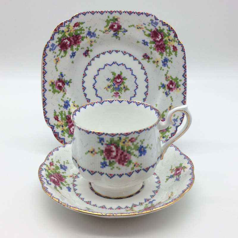 Vintage Royal Albert Petit Point Trio x 2 Sets