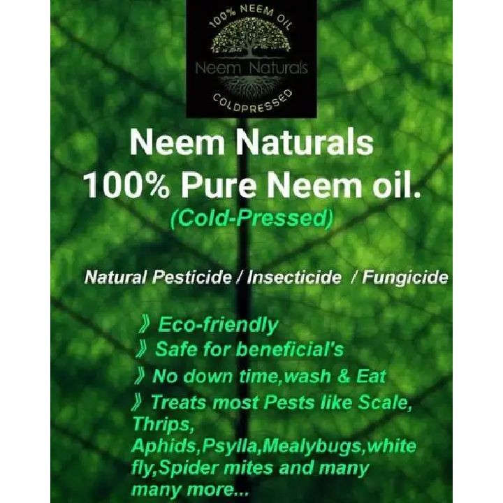 Neem Naturals Cold Pressed Neem Oil Ready To Use Plant Spray 1 Litre