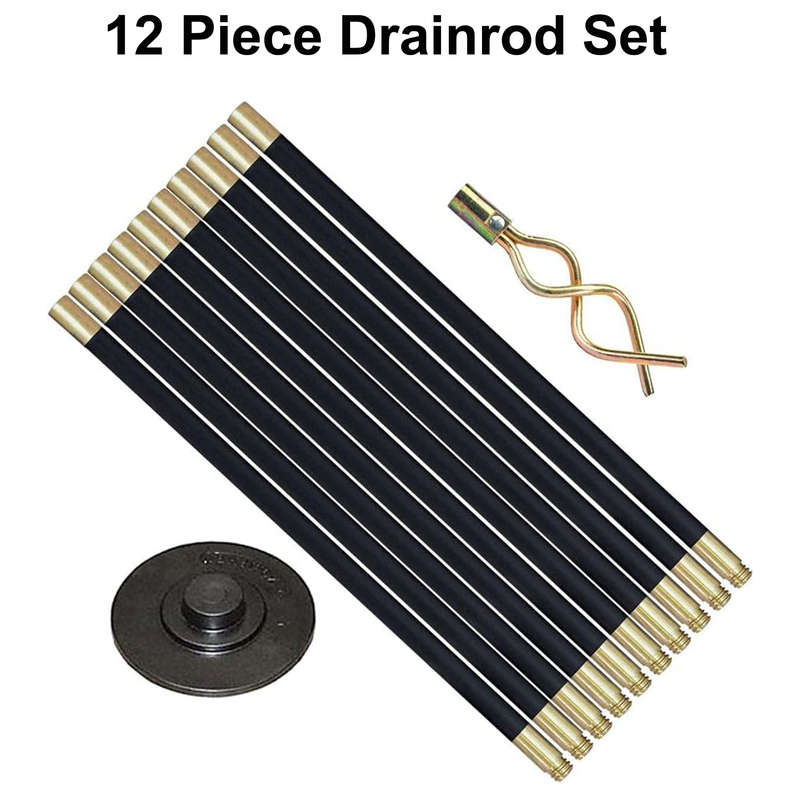 Drain Rod Set DIY 12 Piece
