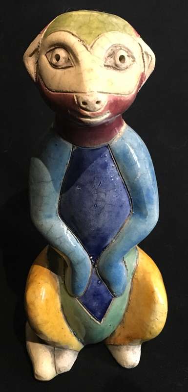 Meerkat by Felix Raku Pottery
