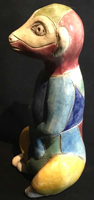 Meerkat by Felix Raku Pottery