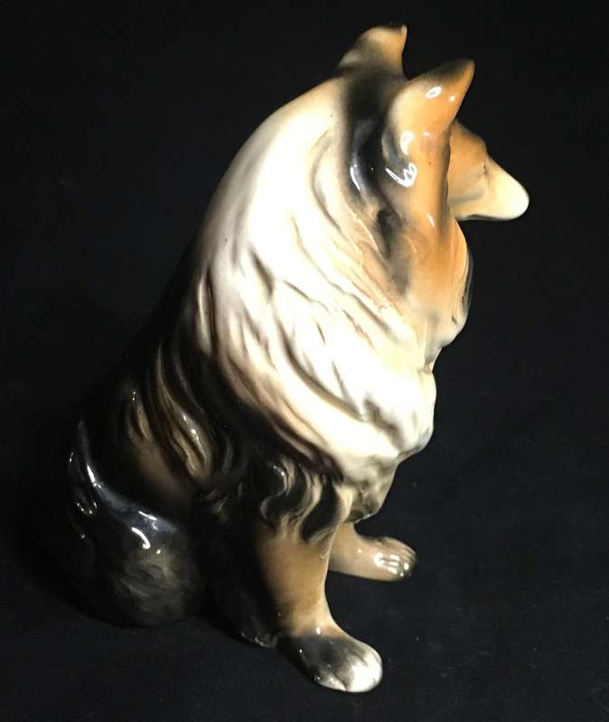 Vintage K and K Japan Collie Dog Figurine