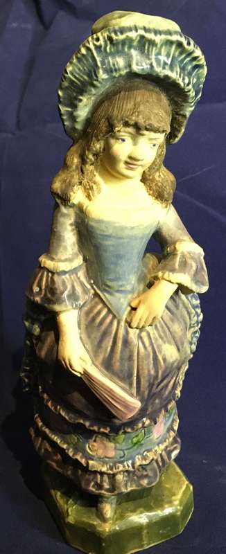 1930s Urbach Brothers Majolica Figurine - Austrian
