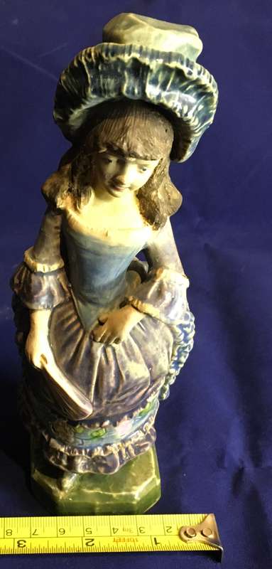 1930s Urbach Brothers Majolica Figurine - Austrian