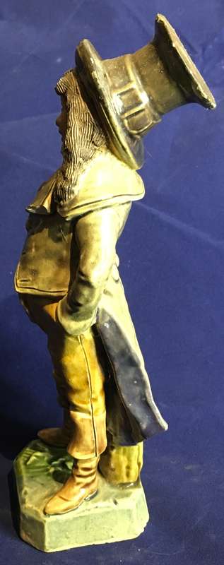 1930s Urbach Brothers Majolica Figurine - Austrian - male figurine