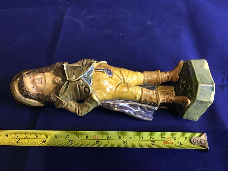 1930s Urbach Brothers Majolica Figurine - Austrian - male figurine