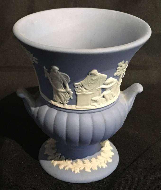 Wedgewood Blue Jasperware bud vase