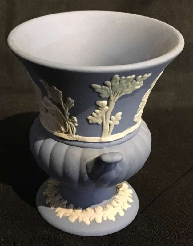 Wedgewood Blue Jasperware bud vase