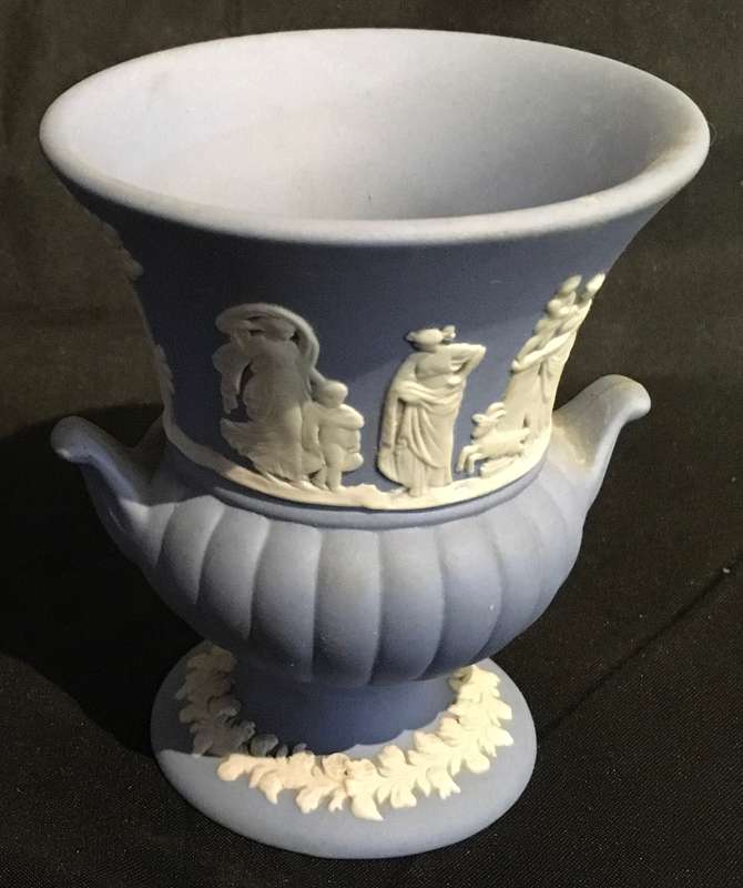 Wedgewood Blue Jasperware bud vase