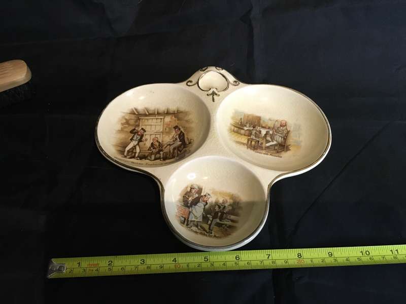 Arthur Wood Dickensware 3 section sweet dish