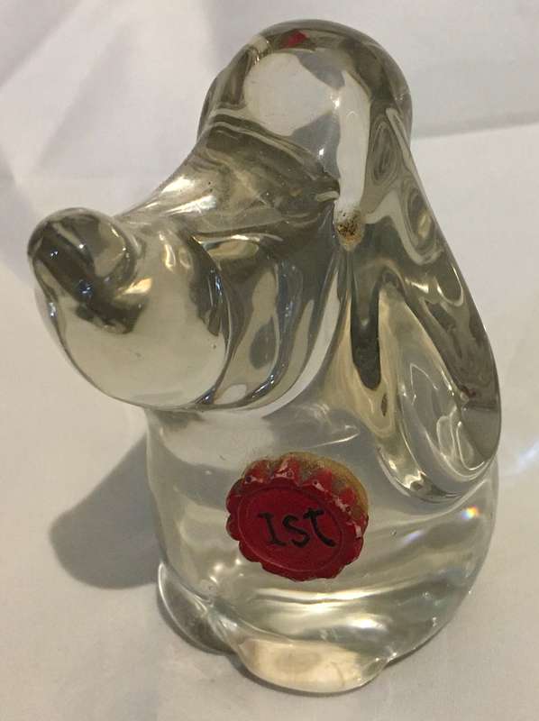 Basset hound paperweight