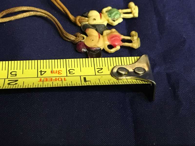 Mickey Mouse x2 Crackerjack celluloid charms