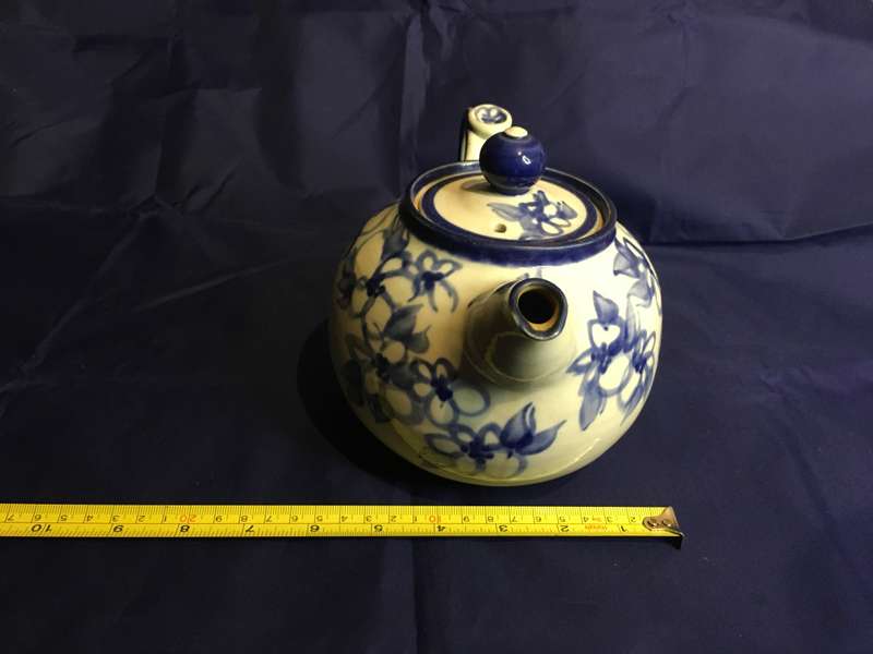 Blue and white teapot