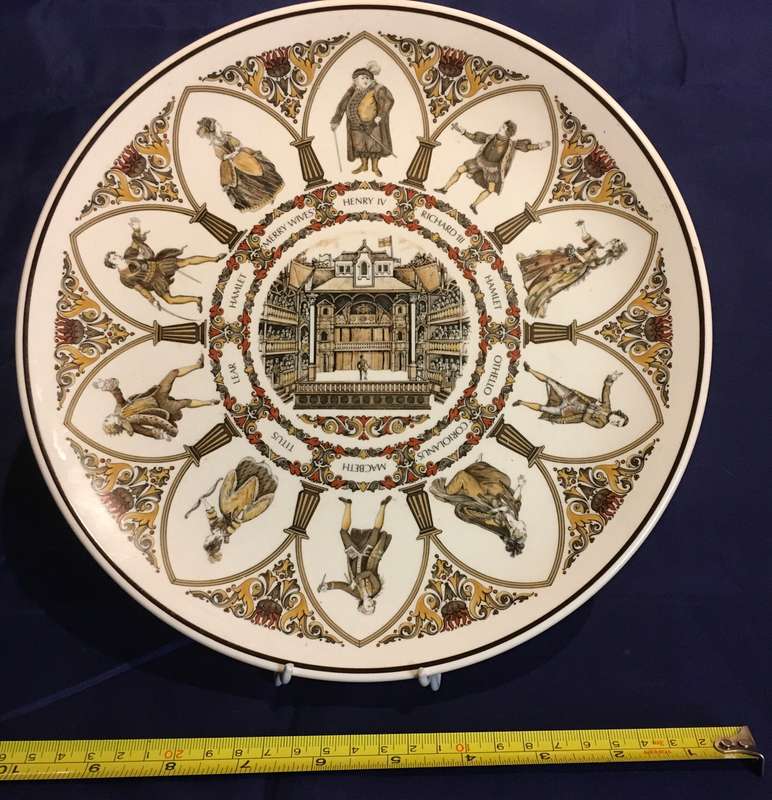 Wedgewood - Shakespeare characters - all the world is a stage wallplate