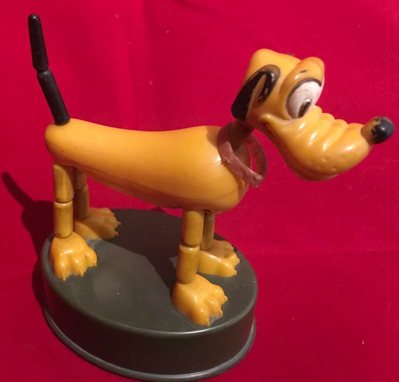 Pluto - 1975 Gabriel Industries Hong Kong push puppet toy