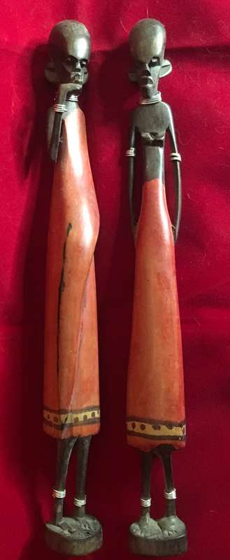 Pair African Tribal figurines