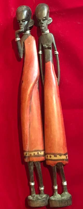 Pair African Tribal figurines