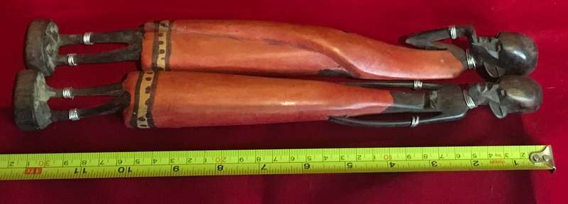 Pair African Tribal figurines