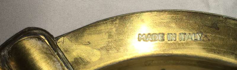 Cigar ashtray. Brass. 1960s (22 cm wide)
