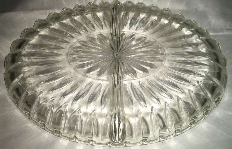 Epns with glass divided relish tray