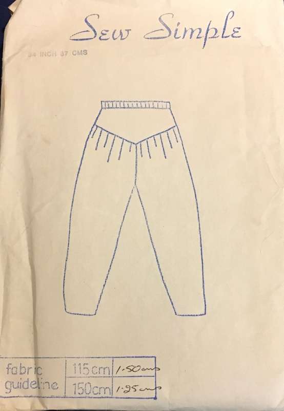Sew simple pants pattern