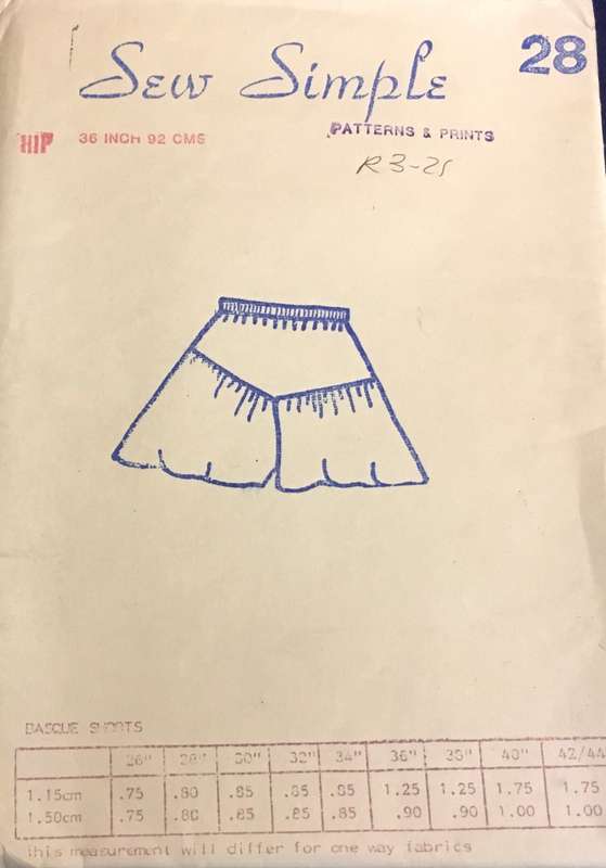 Sew simple 28 shorts pattern