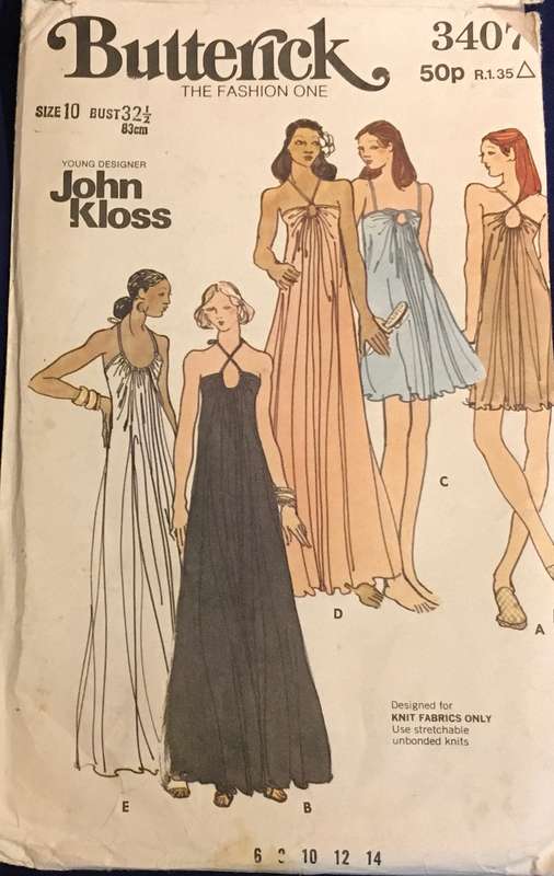 Butterick 3407 dress pattern