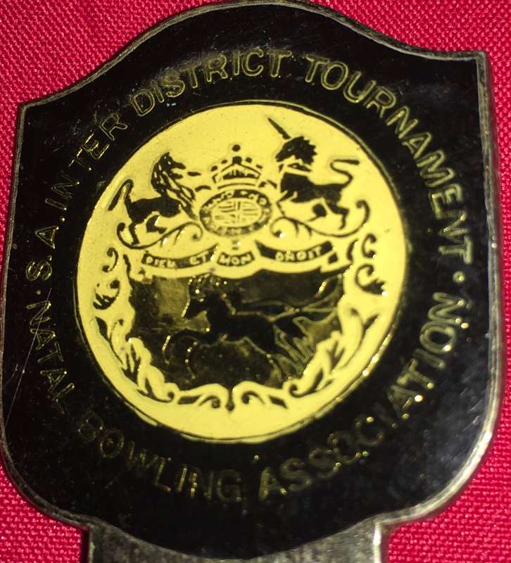 SA inter district tournament. Natal Bowling Association 1981/1982 pin