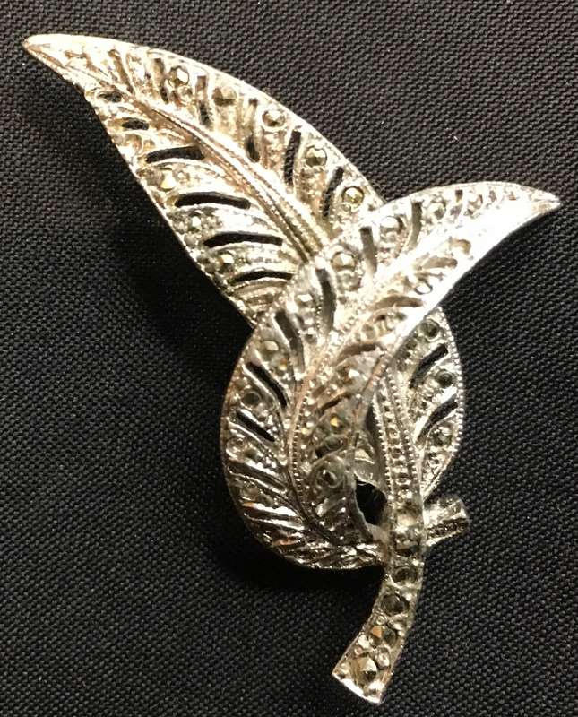Marcasite brooch. Vintage
