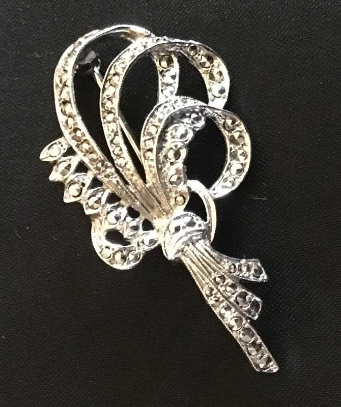 Marcasite brooch. Vintage