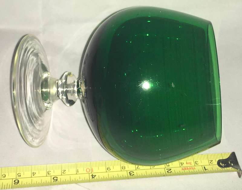 Vintage Retro 1960's Era Hand Green Brandy Glass