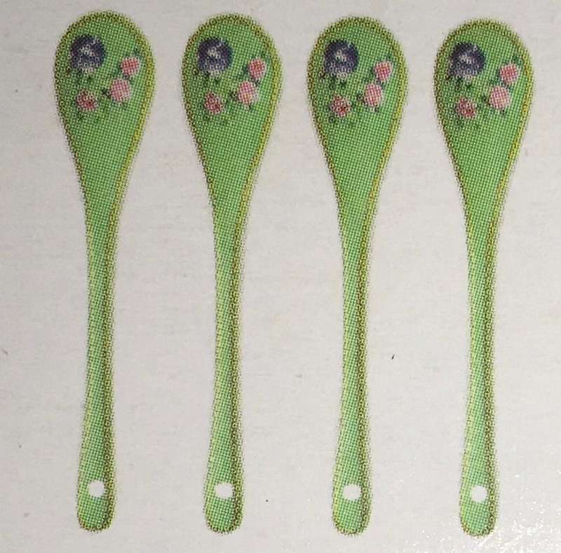 Maxwell & Williams Gabby Malpas Jardin Teaspoon, Camelia (Set of 4)
