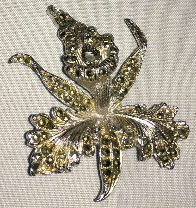Marcasite brooch. Vintage