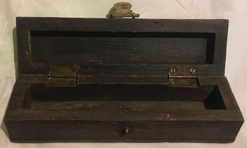 Jewellery box with metal inlay