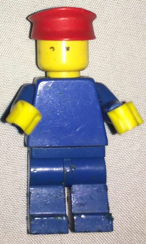 Lego railway employee minifigure