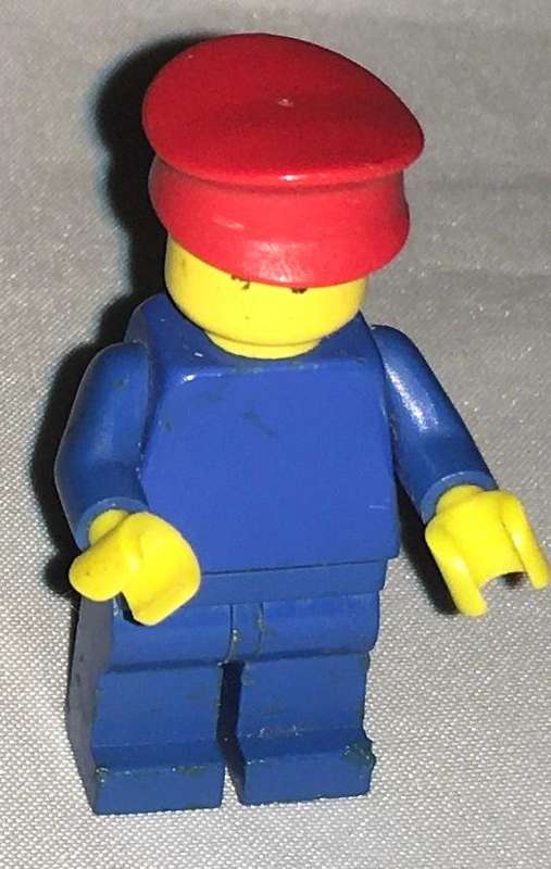 Lego railway employee minifigure