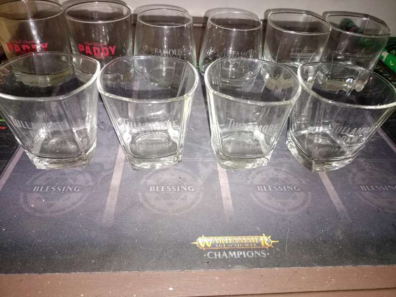 Range of limited edition whiskey glasses brand new never used