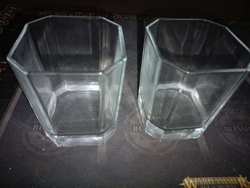 Range of limited edition whiskey glasses brand new never used