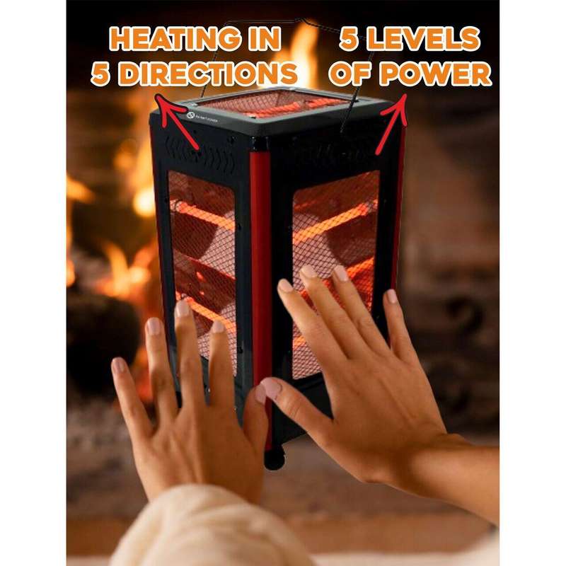 Digimark 10 Bars | 5 Sides | Electric Heater | black|